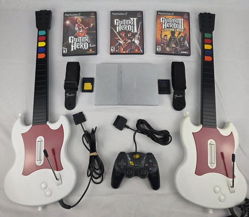 Ps2 slim silver guitar hero - guitar,